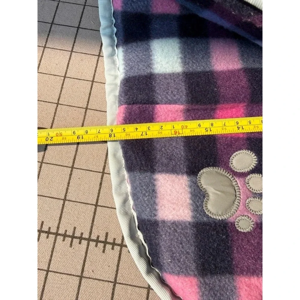 urple Plaid Reversible Dog Coat Medium
